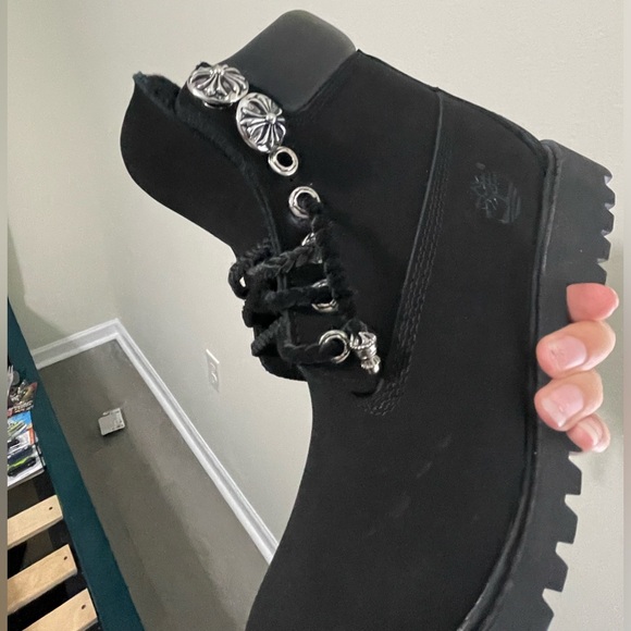 SOLD Chrome Hearts Timberland boot with authentic Chrome Hearts Hardwear - Picture 2 of 8